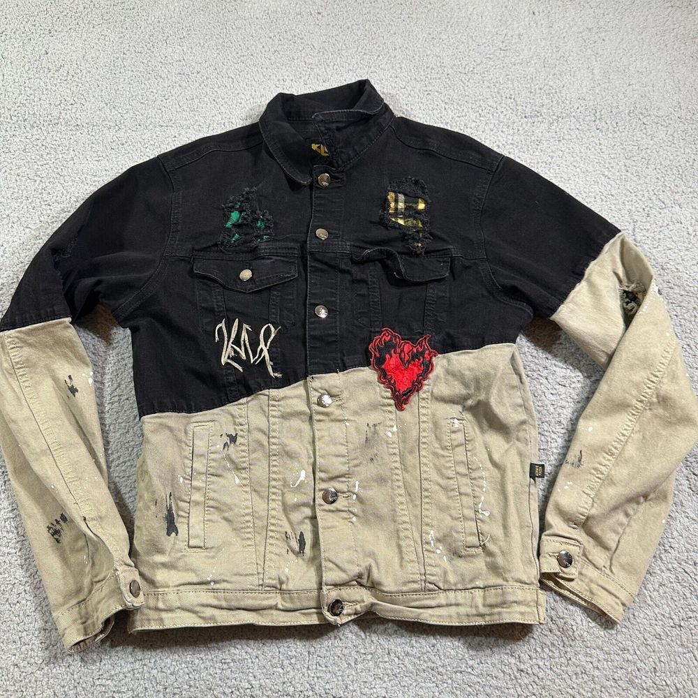 Kleep Jean Jacket Long Sleeves Size Large Super Women